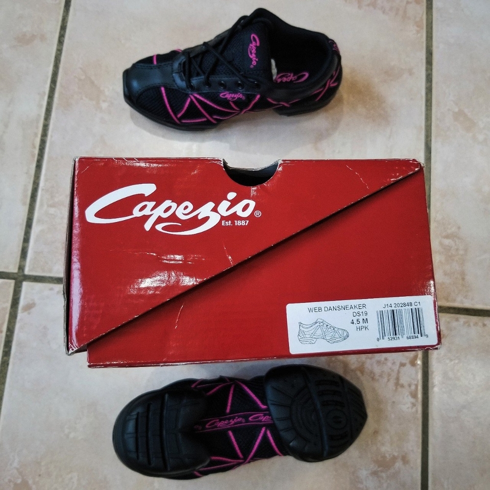 Capezio Brand New Pink & Black Jazz Shoes